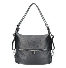 kožená kabelka na rameno/batoh 328 černá