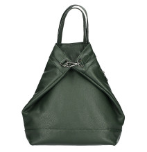 Kožený batoh MI344 tmavě zelený Made in Italy