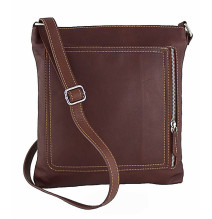 Pánská kožená taška na rameno 119 hnědá Made in Italy