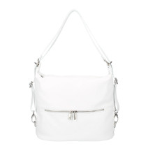 kožená kabelka na rameno/batoh 328 bílá