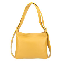 Kožená kabelka na rameno/batoh 575 okrová Made in Italy