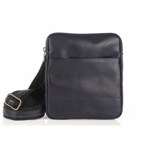 Pánská kožená taška na rameno 383 modrá