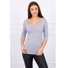 Tričko s kulatým výstřihem šedé