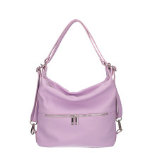 kožená kabelka na rameno/batoh 328 fialová