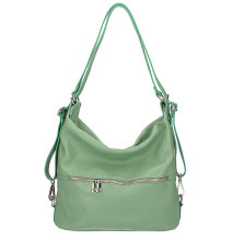 kožená kabelka na rameno/batoh 328 mátová