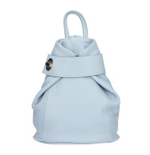 Kožený batoh 443 nebesky modrý Made in Italy