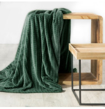 Deka z mikrovlákna s 3D efektem Cindy2 tmavě zelená
