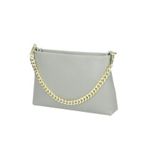 Dámská kožená kabelka 739 šedá Made in Italy