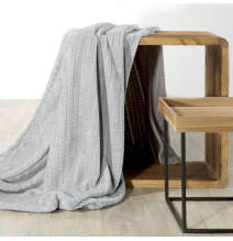 Deka z mikrovlákna s 3D efektem Cindy2 světle šedá