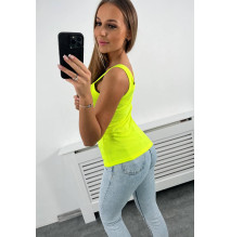 Dámské triko bez ramínek MI8977 neonově žluté
