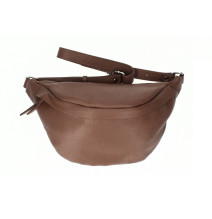 Dámská kožená ledvinka 536 hnědá Made in Italy