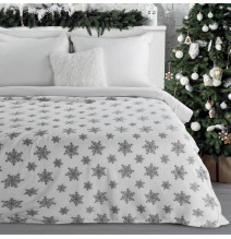 Vánoční deka se stříbrnými sněhovými vločkami