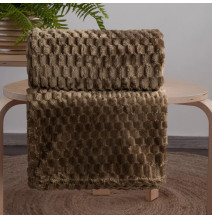 Deka Cindy6 s 3D efektem tmavě hnědá