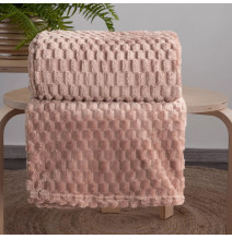 Deka Cindy6 s 3D efektem pudrově růžová