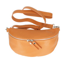 Dámská kožená ledvinka 678 oranžová Made in Italy