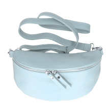 Dámská kožená ledvinka 678 nebesky modrá Made in Italy