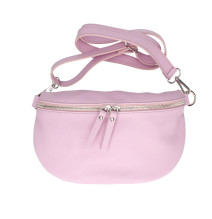 Dámská kožená ledvinka 678 cukrovinková růžová Made in Italy