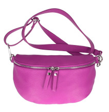 Dámská kožená ledvinka 678 fuchsia Made in Italy