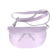 Dámská kožená ledvinka 678 lilla Made in Italy