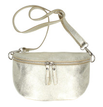 Dámská kožená ledvinka 678 zlatá Made in Italy