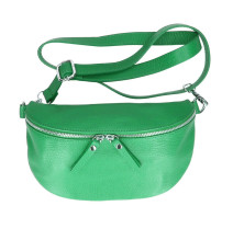 Dámská kožená ledvinka 678 zelená Made in Italy