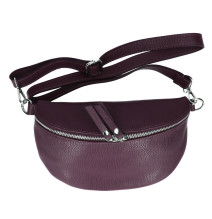 Dámská kožená ledvinka 678 vínová Made in Italy