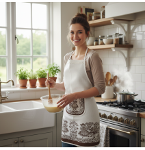 Lněná zástěra A005