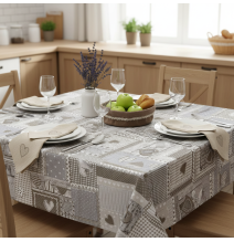 Ubrus béžový patchwork