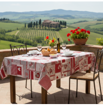 Ubrus červený patchwork